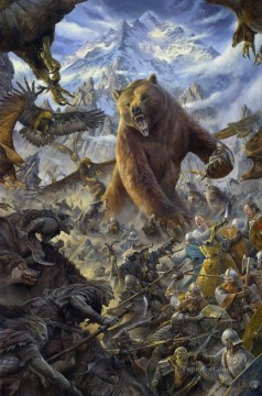 Oso Painting - fantástico oso guerrero